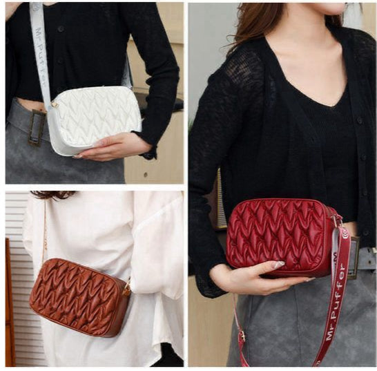 Cross Body Bag with Double Portion & Long Belt – Stylish & Functional!