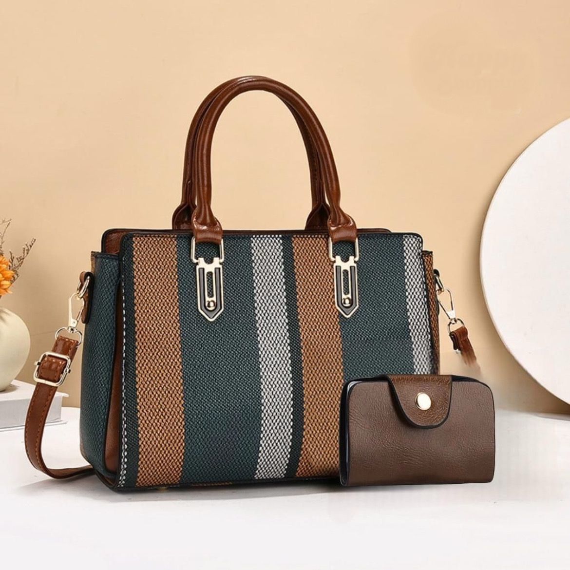 Shoulder & Top Handle Bag Set (2 Pcs) – Double the Style, Double the Convenience!