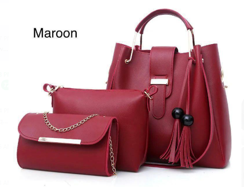 New Collection Handbags (3 PCs) – Stylish, Versatile & Perfect for Every Occasion!