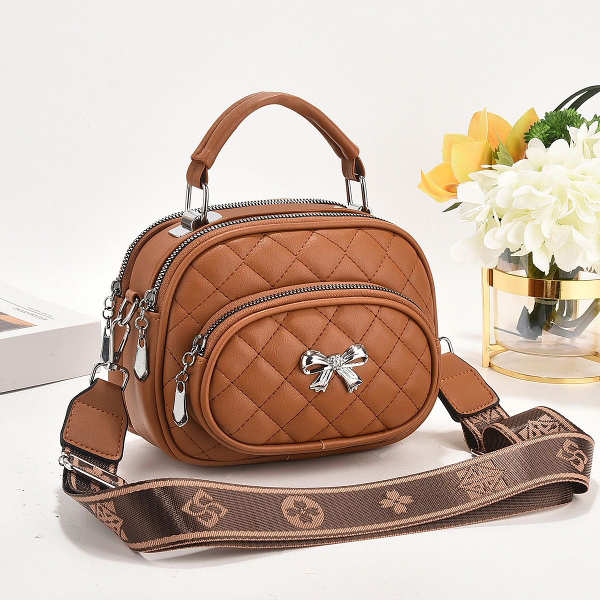 Masterpiece Crossbody Bag with Beautiful Printed Strap – A Bold Statement of Style &amp; Function!