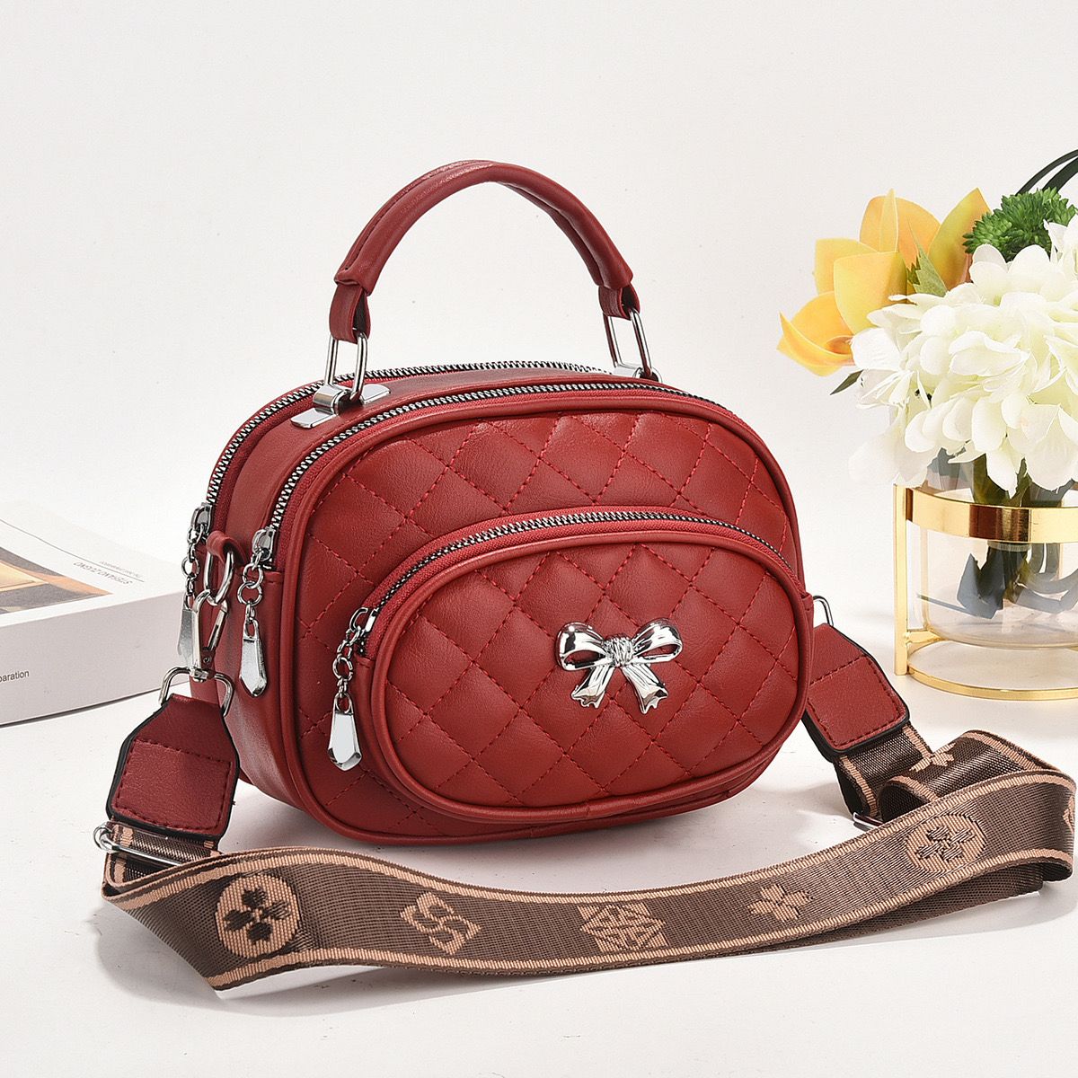 Masterpiece Crossbody Bag with Beautiful Printed Strap – A Bold Statement of Style &amp; Function!